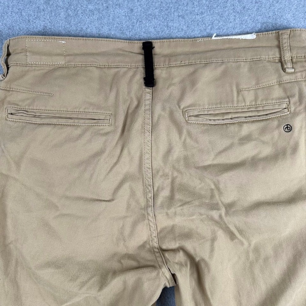 Rag & Bone Men's Chino Pants Flat Front Straight Leg Casual Size 34x27 Tan Khaki - Picture 9 of 10